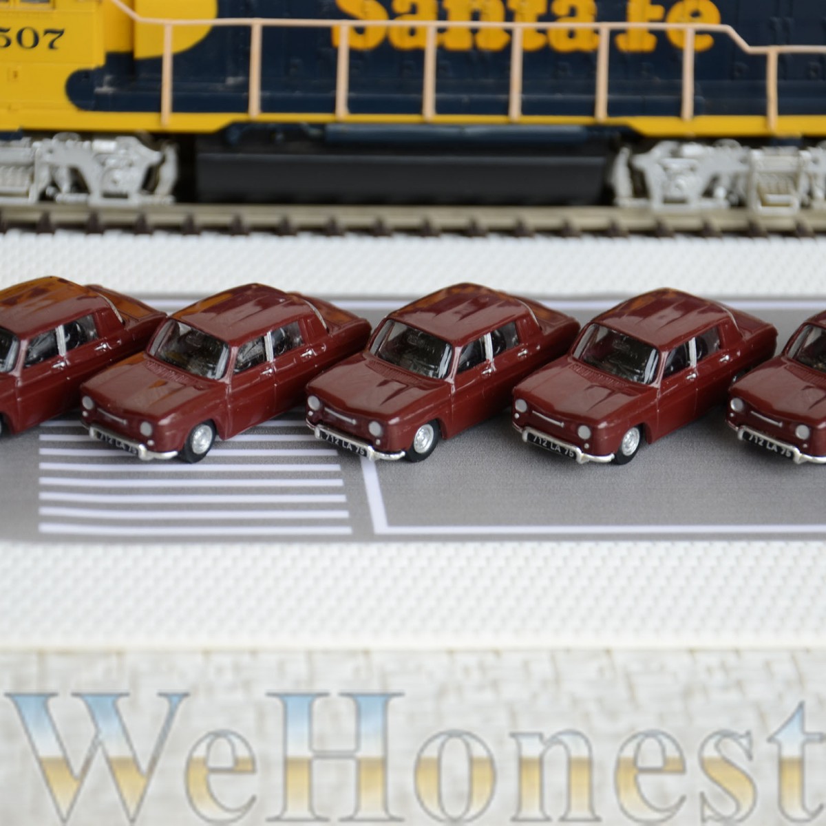 5 x Metal Model Cars 1:87 HO Scale for Building Railroad Train Scenery Brown